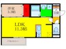 Louis Apartment 吹田東ﾘﾊﾞｰﾊﾟｰｸ 1LDKの間取り