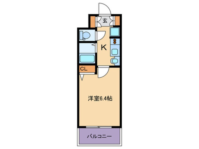 間取図 ｴｽﾃﾑｺ-ﾄ梅田天神橋ﾘﾊﾞ-ﾌﾛﾝﾄ(202)