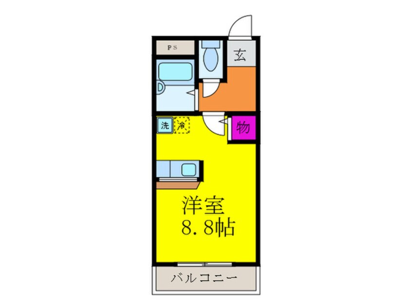 間取図 ラ・ポ－ル鳥飼