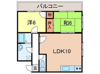 間取図 ラピ－ヌ甲東
