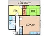 ラピ－ヌ甲東 2LDKの間取り