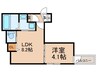 F asecia castor 1LDKの間取り