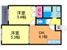 グレ－コ－ト三条 2DKの間取り