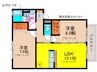 ウィスタリア緑ヶ丘 2LDKの間取り