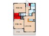 サンマルコ川西 2LDKの間取り