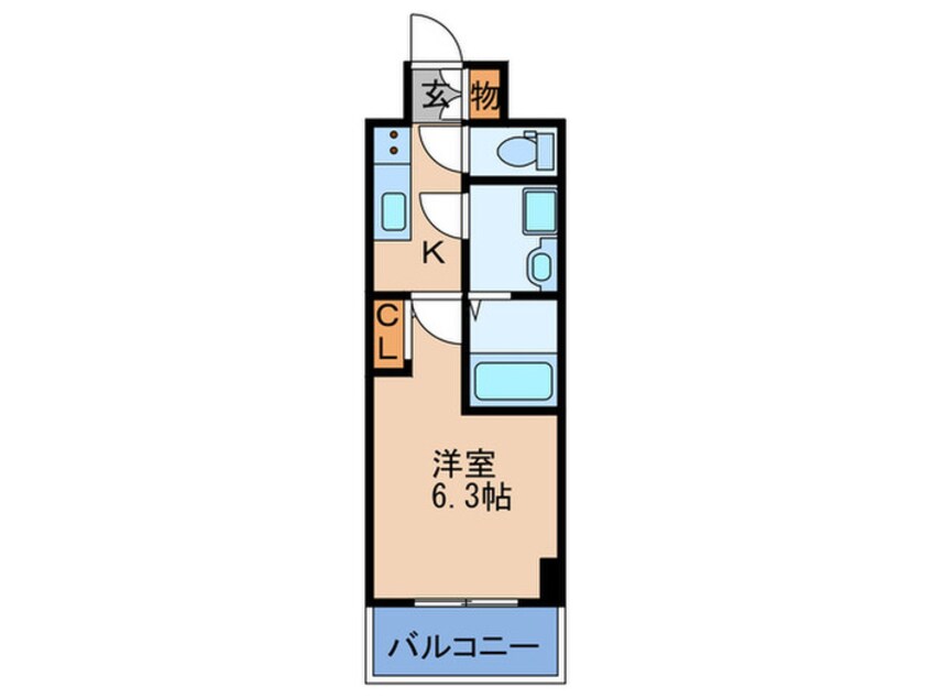 間取図 ｴｽﾘｰﾄﾞ新北野ｸﾞﾗﾝﾘﾝｸ（902）