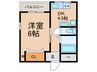 サンメゾン６ 1DKの間取り