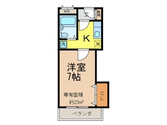 間取図 ハイツ　オ－キタ竹橋