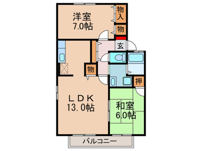 間取図 メルベ－ユＯ・Ｙ