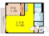 GARDENIA茨木 1LDKの間取り