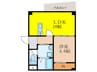GARDENIA茨木 1LDKの間取り