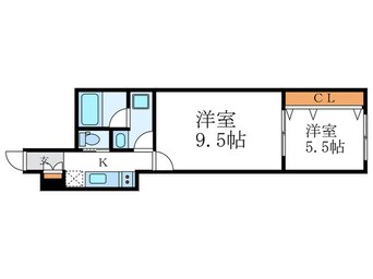 間取図 仮）本上新明町マンション