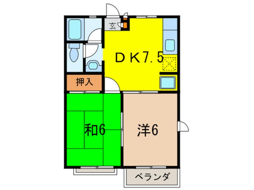 間取図 ベルメゾン甲東