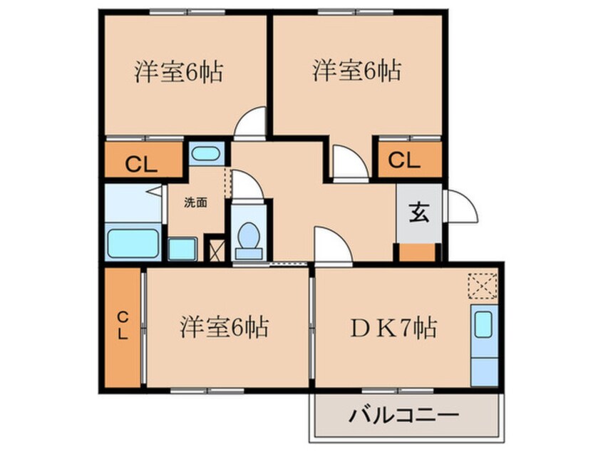 間取図 アメニティ興戸