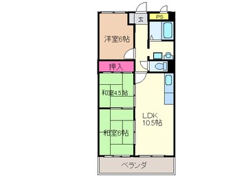 間取図 ダイヤモンドハイツ橋原