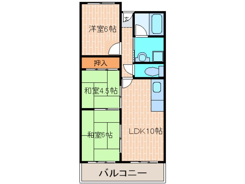 間取図 ダイヤモンドハイツ橋原