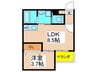 ALEGRIA道明寺Ⅱ 1LDKの間取り
