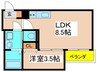 ALEGRIA道明寺Ⅱ 1LDKの間取り