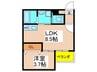 ALEGRIA道明寺Ⅱ 1LDKの間取り