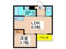 ALEGRIA道明寺Ⅱ 1LDKの間取り