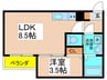 ALEGRIA道明寺Ⅱ 1LDKの間取り