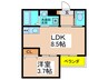 ALEGRIA道明寺Ⅱ 1LDKの間取り