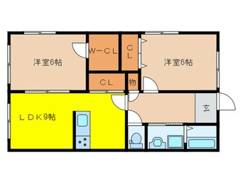 間取図 東多田１丁目借家