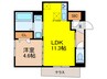 仮）D-residence中川町 1LDKの間取り