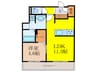 仮）D-residence中川町 1LDKの間取り