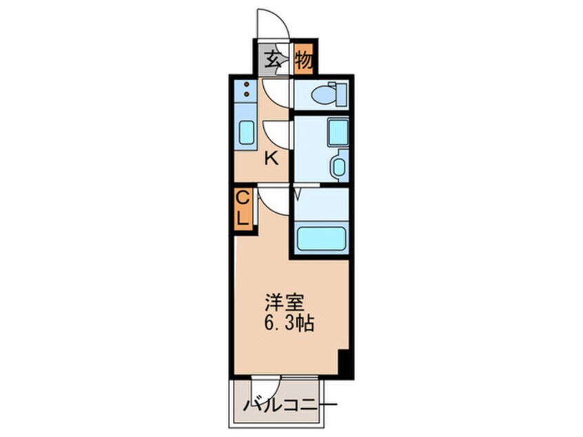 間取図 ｴｽﾘｰﾄﾞ新北野ｸﾞﾗﾝﾘﾝｸ（1008）