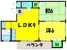 プラザ三国ケ丘 2LDKの間取り