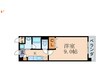 プリエ－ル南草津 1Kの間取り