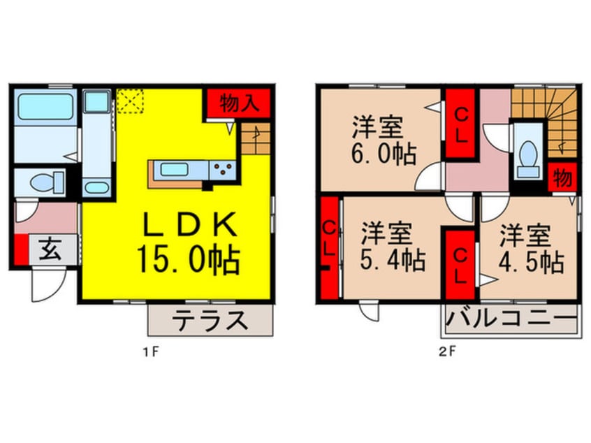 間取図 クレールA棟