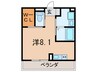 Ｐスマイルカーサ　バラ公園 1Rの間取り