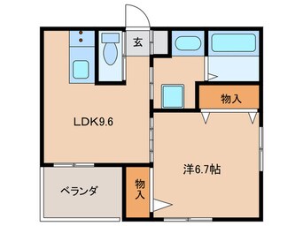 間取図 Ｐスマイルカーサ　バラ公園