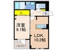 エレガントコーエイⅠ 1LDKの間取り