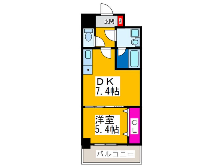 間取図 シティーコート大小路駅前