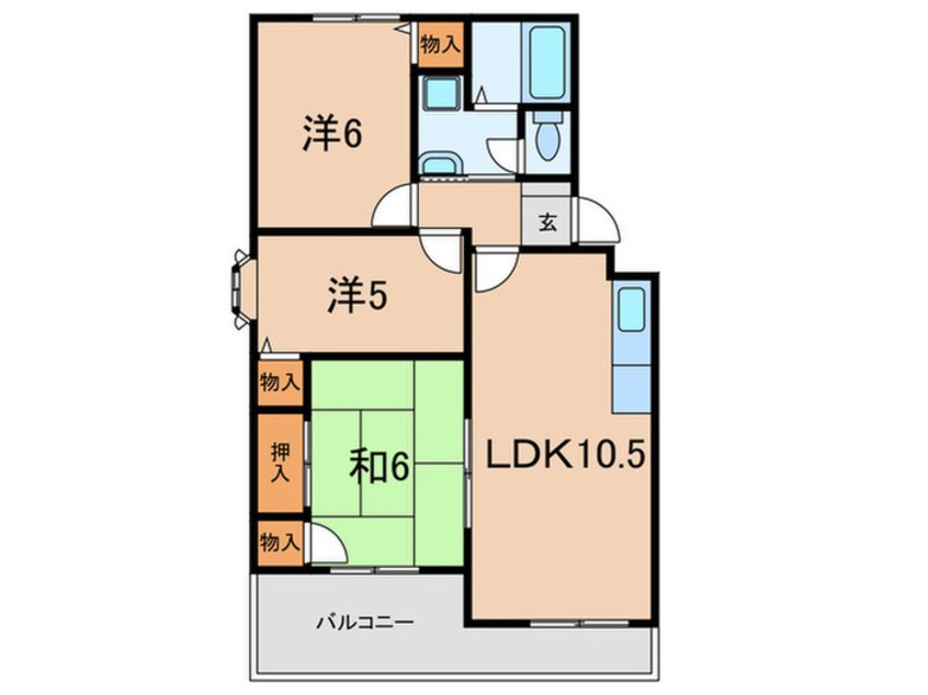 間取図 リオ谷上
