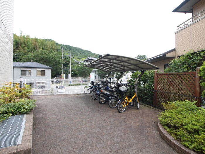 バイク置き場 リオ谷上