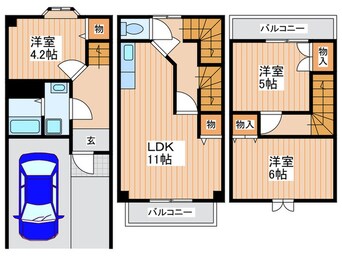 間取図 甲斐田町テラスハウス