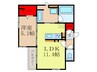 メゾン・ド・プルミエール 1LDKの間取り