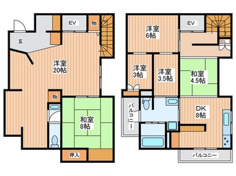 間取図 下穂積戸建て貸家