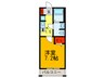 ハルカパレス 1Kの間取り