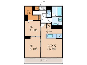間取図 エオニオ桂川