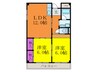 エクセル樋下 2LDKの間取り