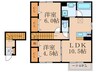 ドルフ東矢倉 2LDKの間取り