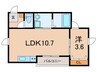 Ｔ－ＳＱＵＡＲＥ岡本 1LDKの間取り