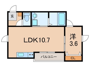 間取図 Ｔ－ＳＱＵＡＲＥ岡本