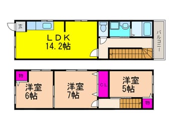 間取図 夕日丘飯干邸