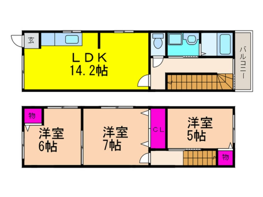 間取図 夕日丘飯干邸